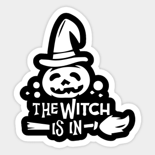 The Witch Is In-Dark Sticker